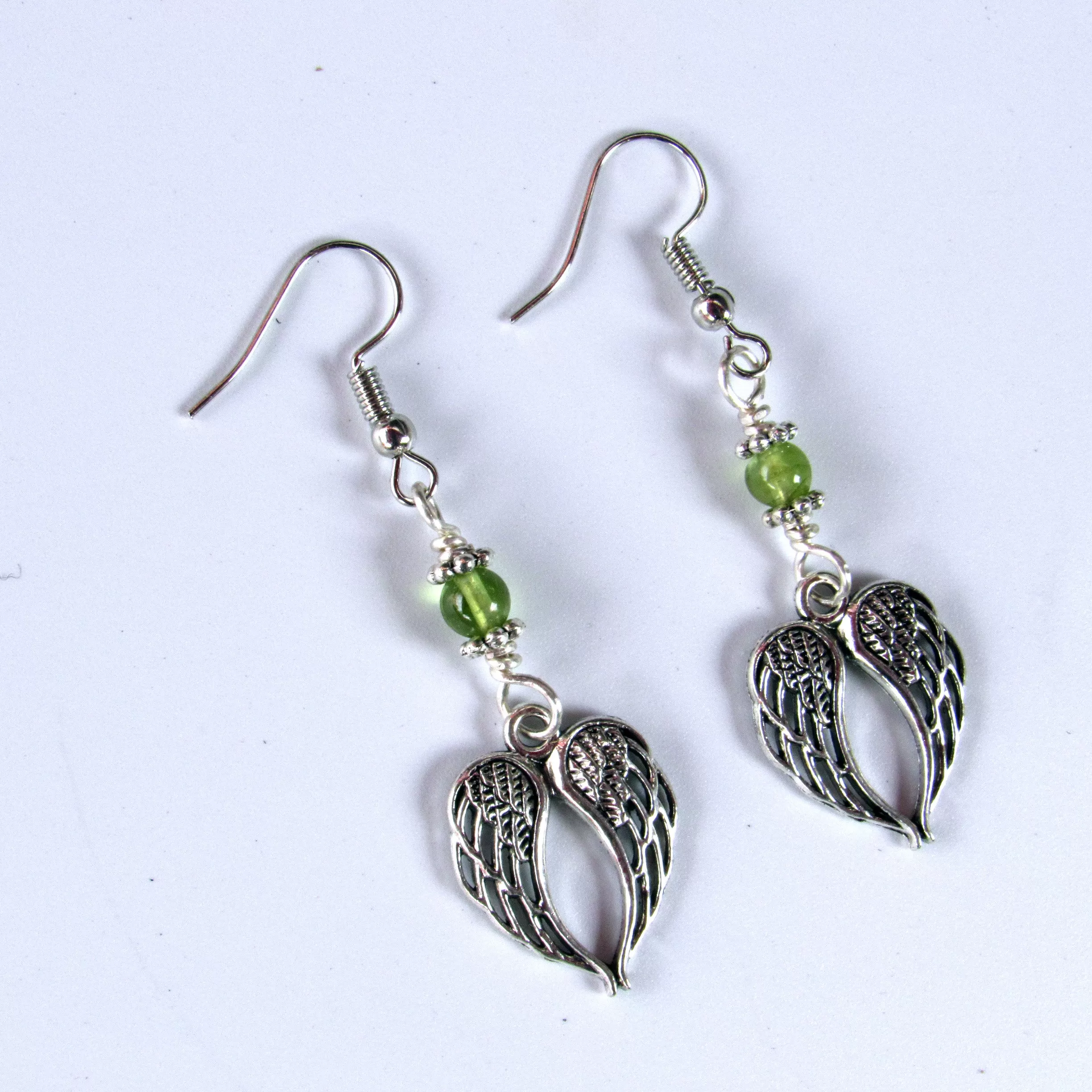 Peridot Wing Earrings