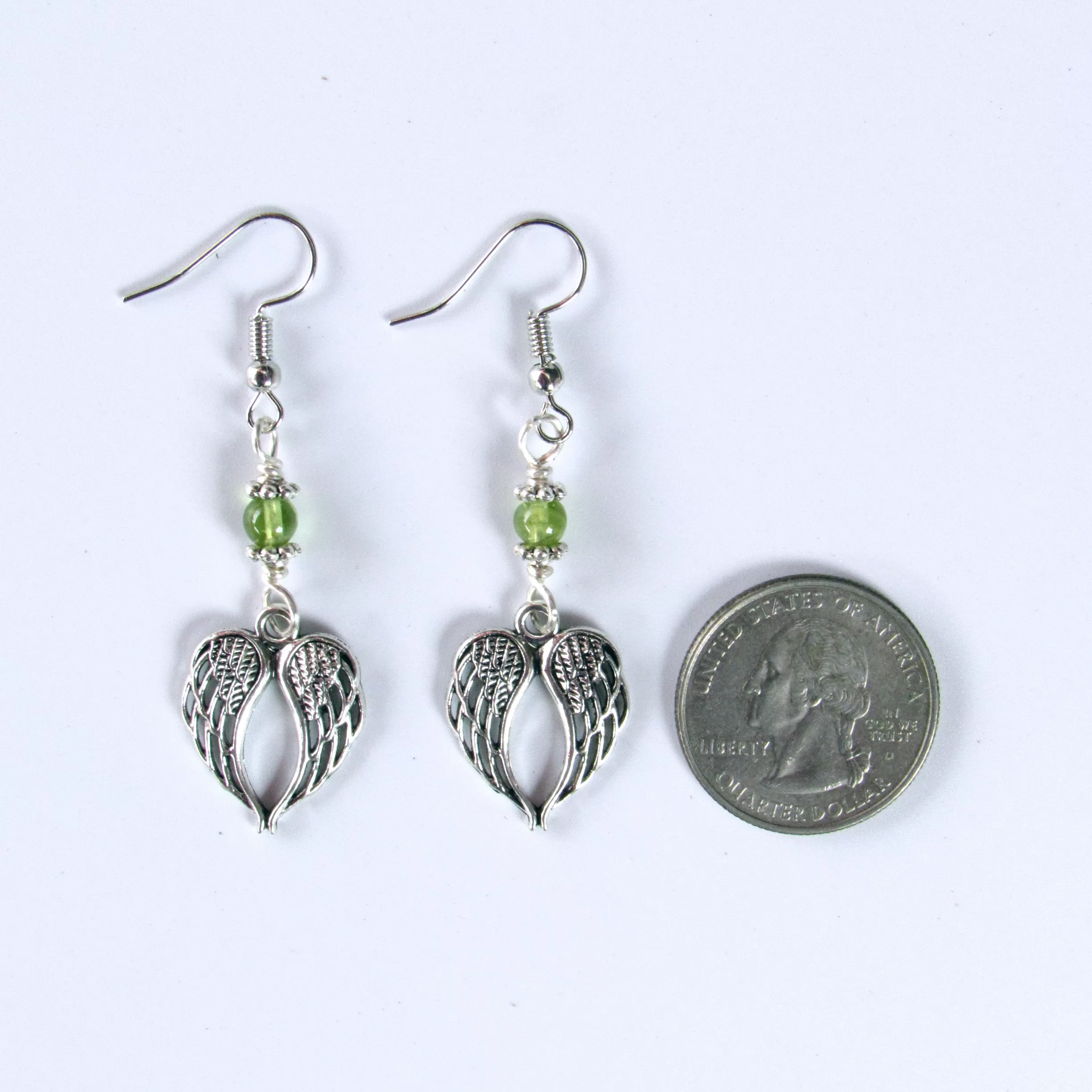 Peridot Wing Earrings